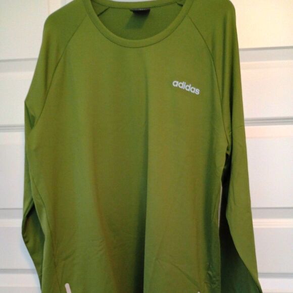 Adidas Athletics Logo Pullover Green Unisex Size XL - Picture 1 of 9